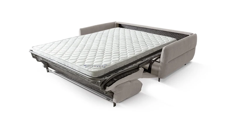 DOMINO Canapé convertible 4 places - Couchage 160 - Velours texturé