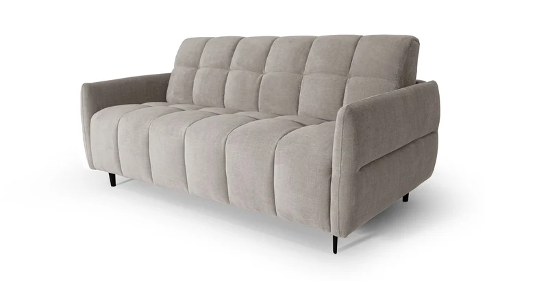 DOMINO Canapé convertible 4 places - Couchage 160 - Velours texturé