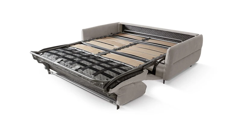 DOMINO Canapé convertible 4 places - Couchage 160 - Velours texturé