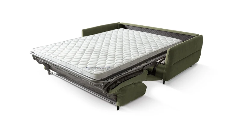 DOMINO Canapé convertible 4 places - Couchage 160 - Velours texturé