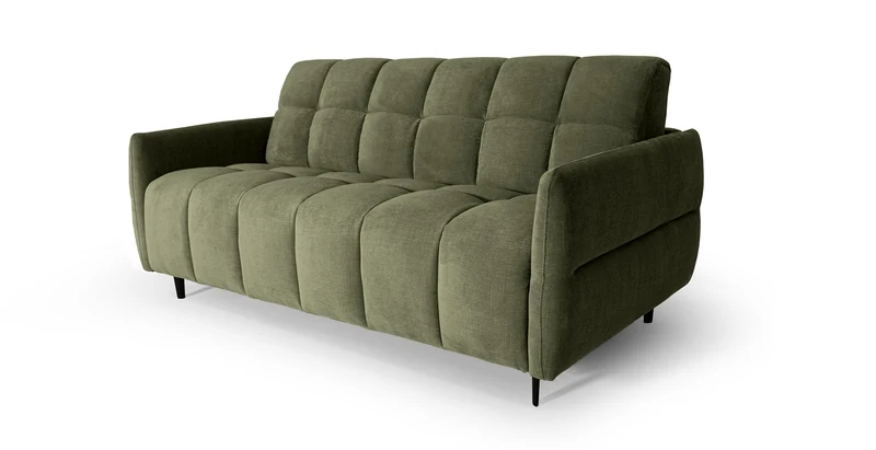DOMINO Canapé convertible 4 places - Couchage 160 - Velours texturé