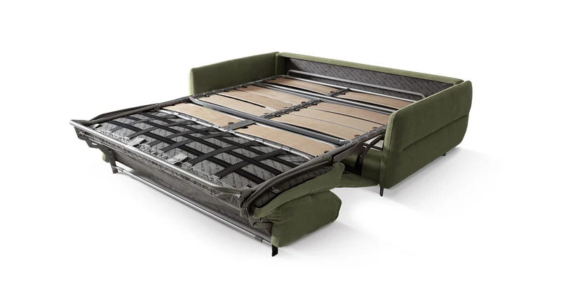 DOMINO Canapé convertible 4 places - Couchage 160 - Velours texturé