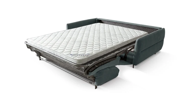 DOMINO Canapé convertible 4 places - Couchage 160 - Velours texturé