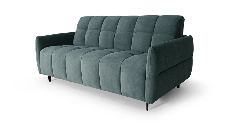 DOMINO Canapé convertible 4 places - Couchage 160 - Velours texturé