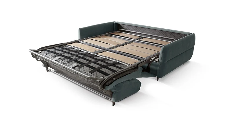 DOMINO Canapé convertible 4 places - Couchage 160 - Velours texturé