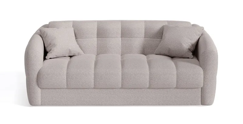 TRAPEZE Canapé convertible 4 places - Tissu bouclette