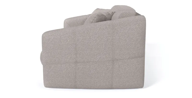 TRAPEZE Canapé convertible 4 places - Tissu bouclette