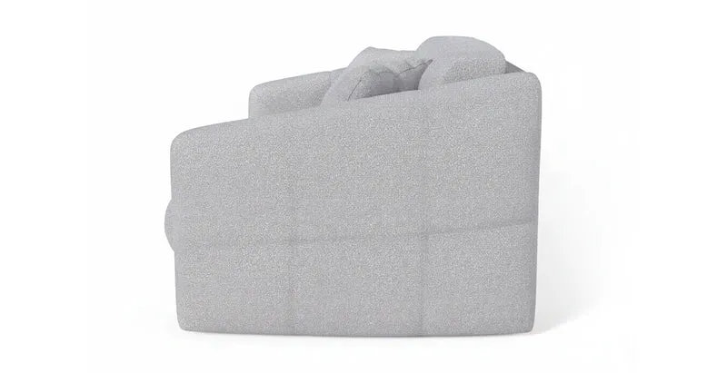 TRAPEZE Canapé convertible 4 places - Tissu bouclette
