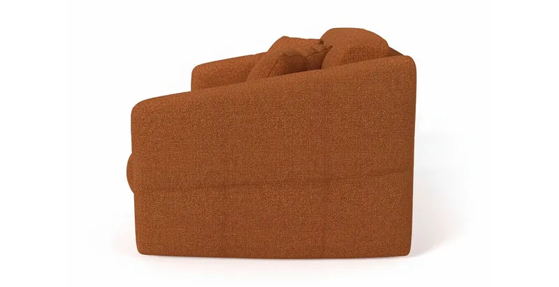 TRAPEZE Canapé convertible 4 places - Tissu bouclette