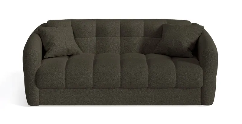 TRAPEZE Canapé convertible 4 places - Tissu bouclette