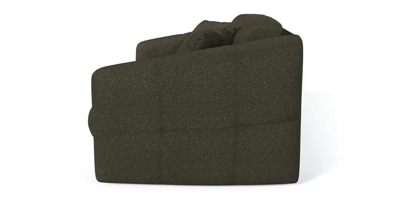 TRAPEZE Canapé convertible 4 places - Tissu bouclette
