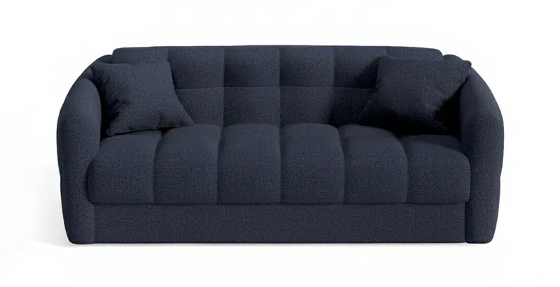 TRAPEZE Canapé convertible 4 places - Tissu bouclette