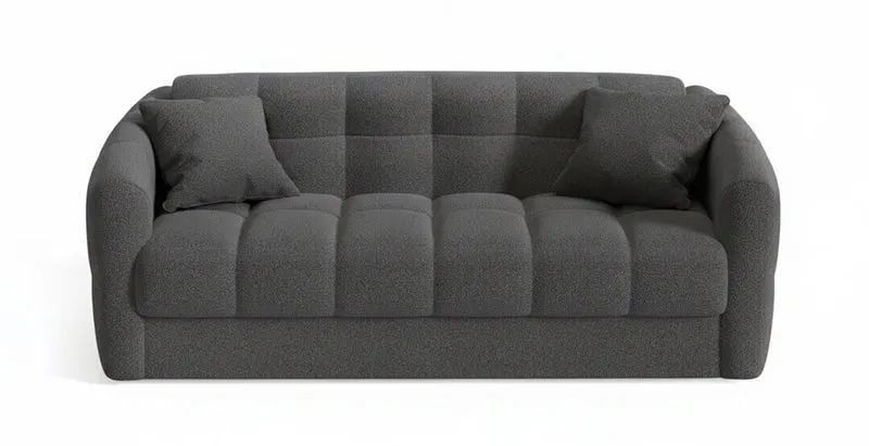 TRAPEZE Canapé convertible 4 places - Tissu bouclette