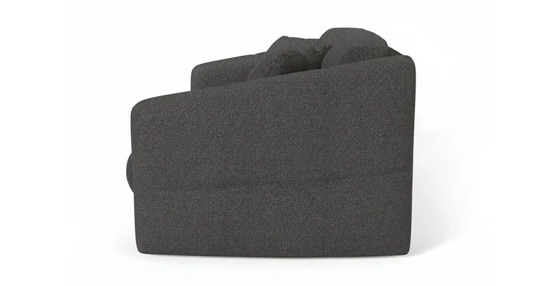 TRAPEZE Canapé convertible 4 places - Tissu bouclette