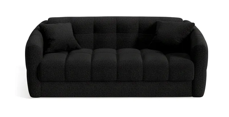 TRAPEZE Canapé convertible 4 places - Tissu bouclette