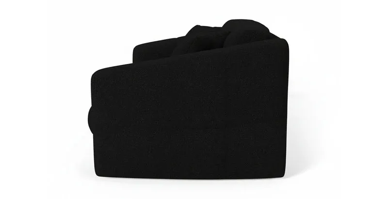 TRAPEZE Canapé convertible 4 places - Tissu bouclette