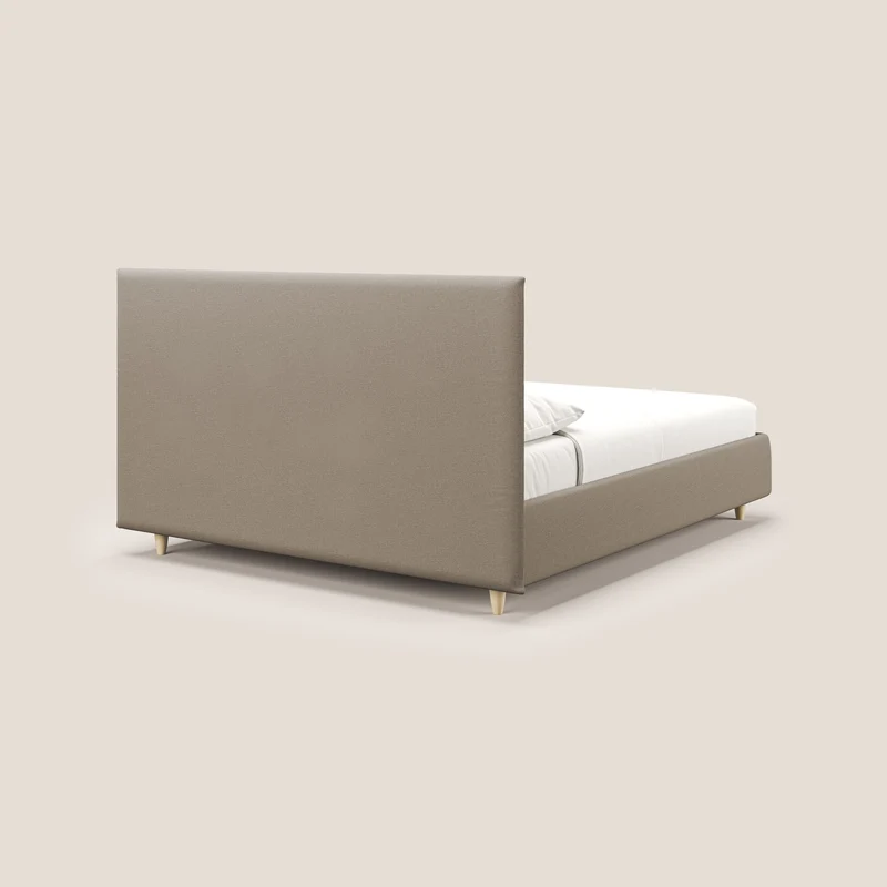 Teresa lit avec coffre déhoussable en tissu mixte coton imperméable T13 beige