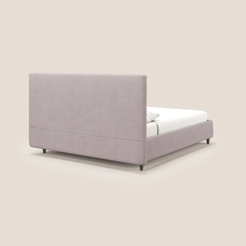 Martina lit rembourré avec coffre en tissu imperméable T02 rose