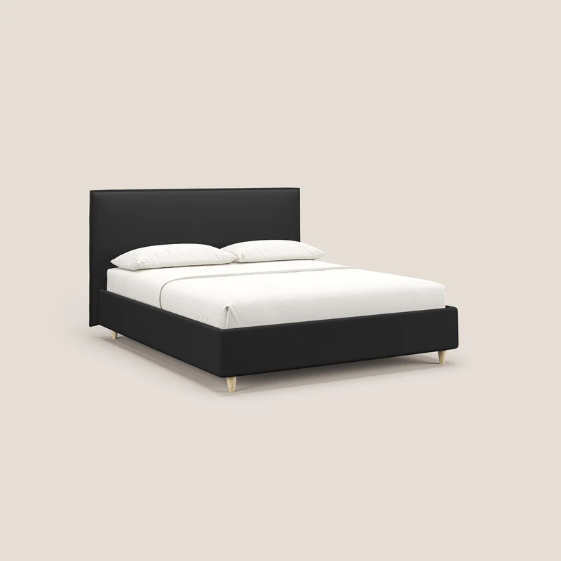 Costanza lit coffre et déhoussable en tissu mixte coton imperméable T13 anthracite
