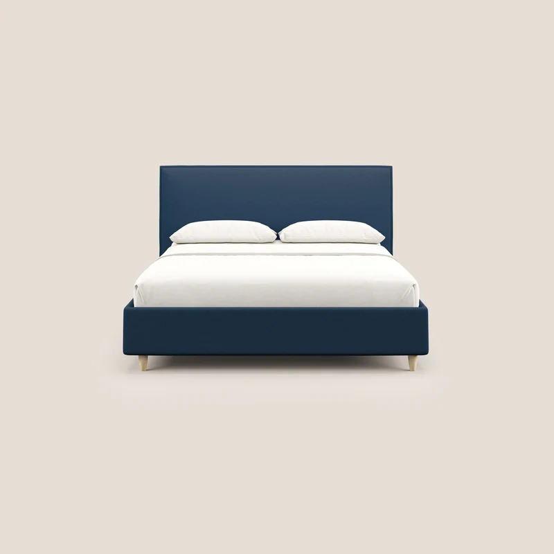 Costanza lit coffre et déhoussable en tissu mixte coton imperméable T13 bleu