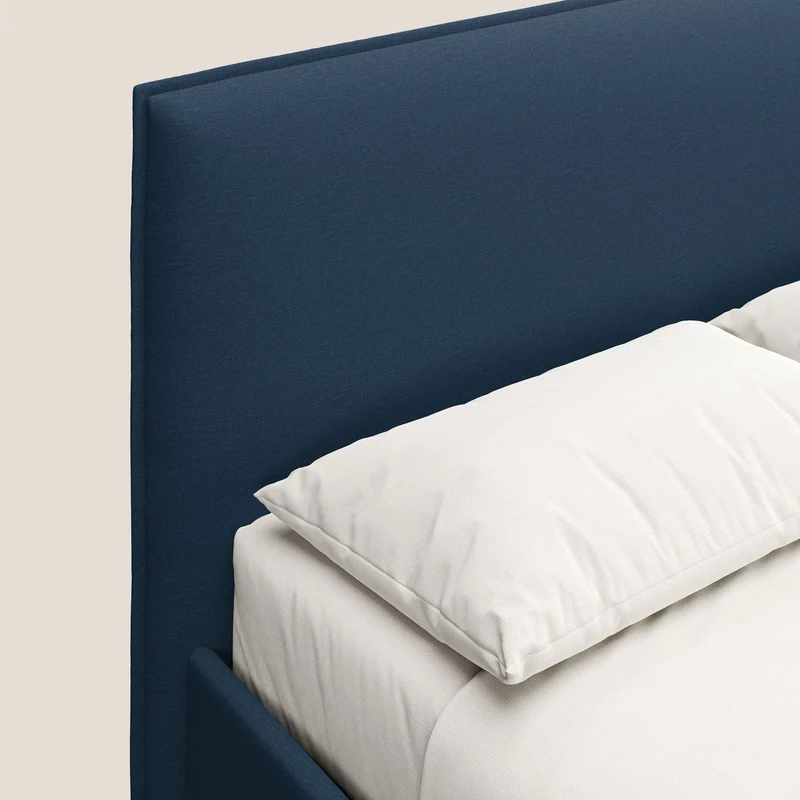 Costanza lit coffre et déhoussable en tissu mixte coton imperméable T13 bleu