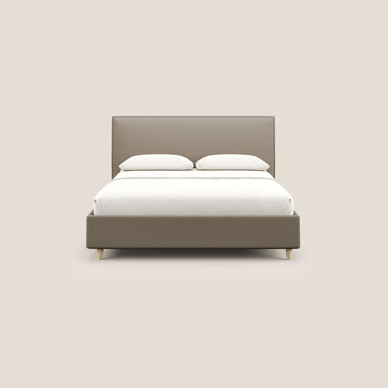 Costanza lit coffre et déhoussable en tissu mixte coton imperméable T13 beige