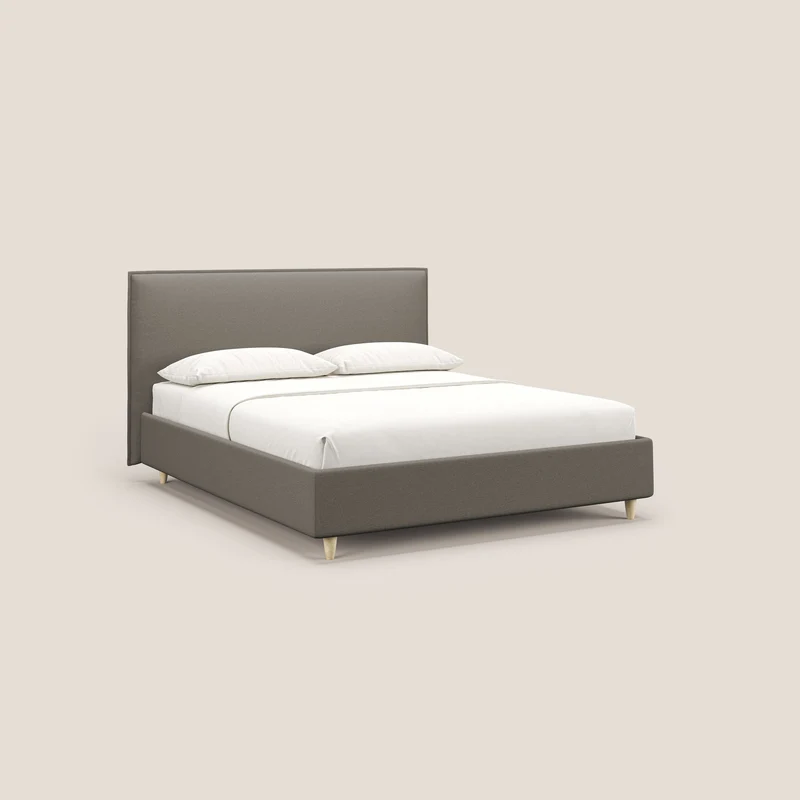 Costanza lit coffre et déhoussable en tissu mixte coton imperméable T13 Taupe tortora