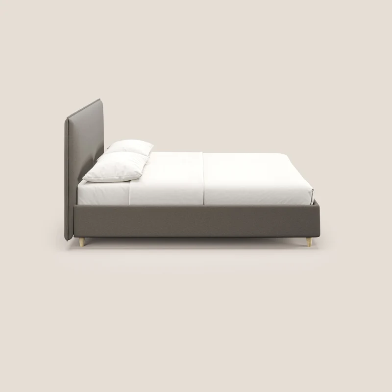 Costanza lit coffre et déhoussable en tissu mixte coton imperméable T13 Taupe tortora