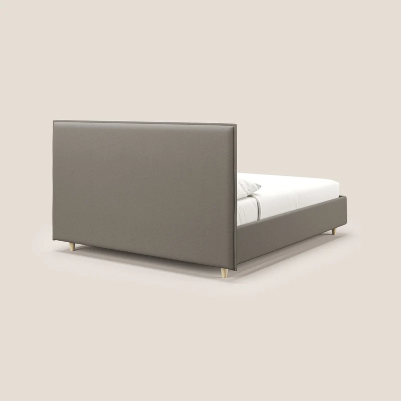 Costanza lit coffre et déhoussable en tissu mixte coton imperméable T13 Taupe tortora