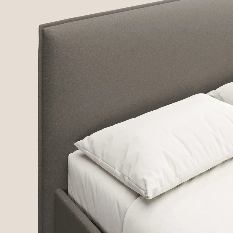Costanza lit coffre et déhoussable en tissu mixte coton imperméable T13 Taupe tortora