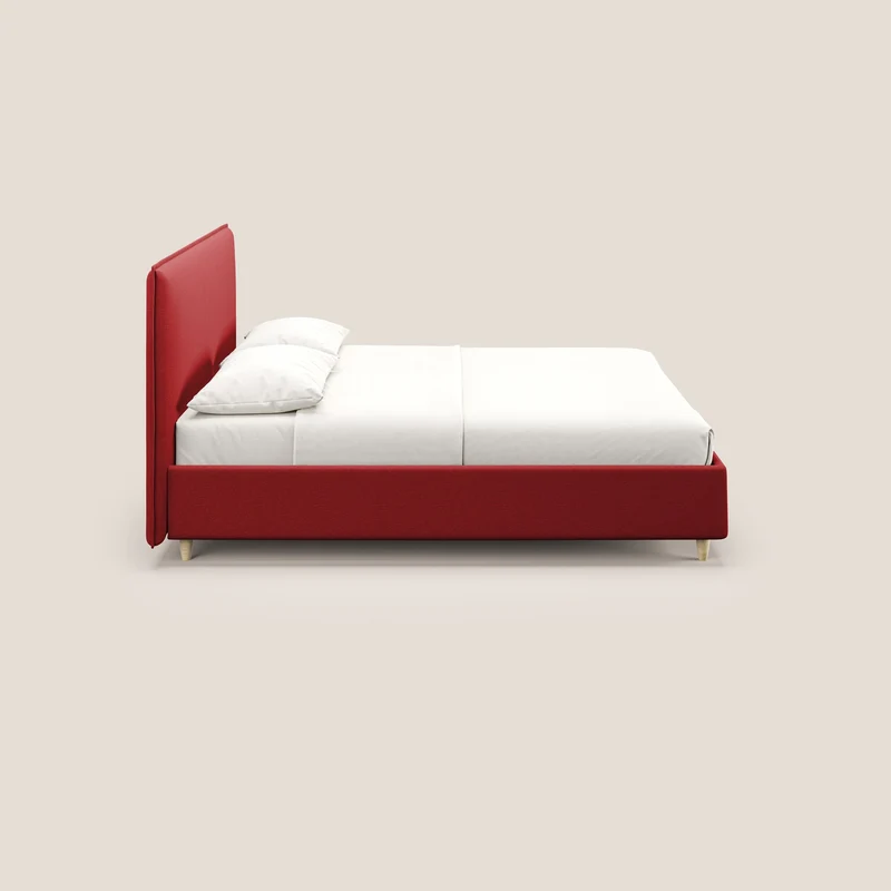 Costanza lit coffre et déhoussable en tissu mixte coton imperméable T13 rouge