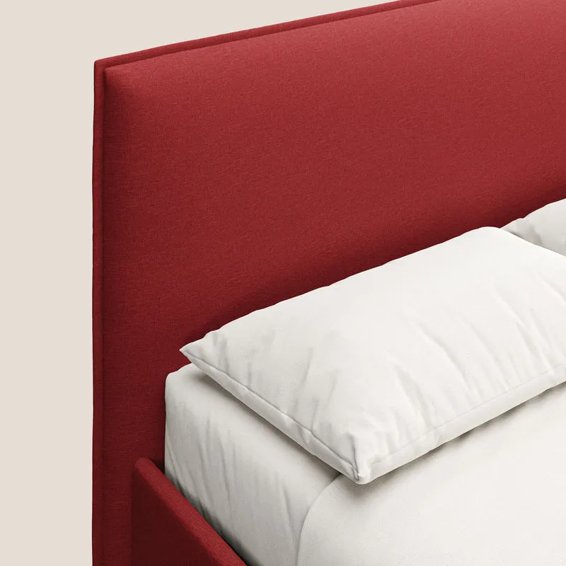 Costanza lit coffre et déhoussable en tissu mixte coton imperméable T13 rouge