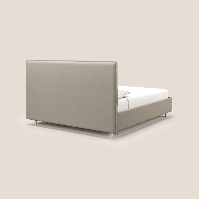 Costanza lit coffre et déhoussable en tissu mixte coton imperméable T13 crème