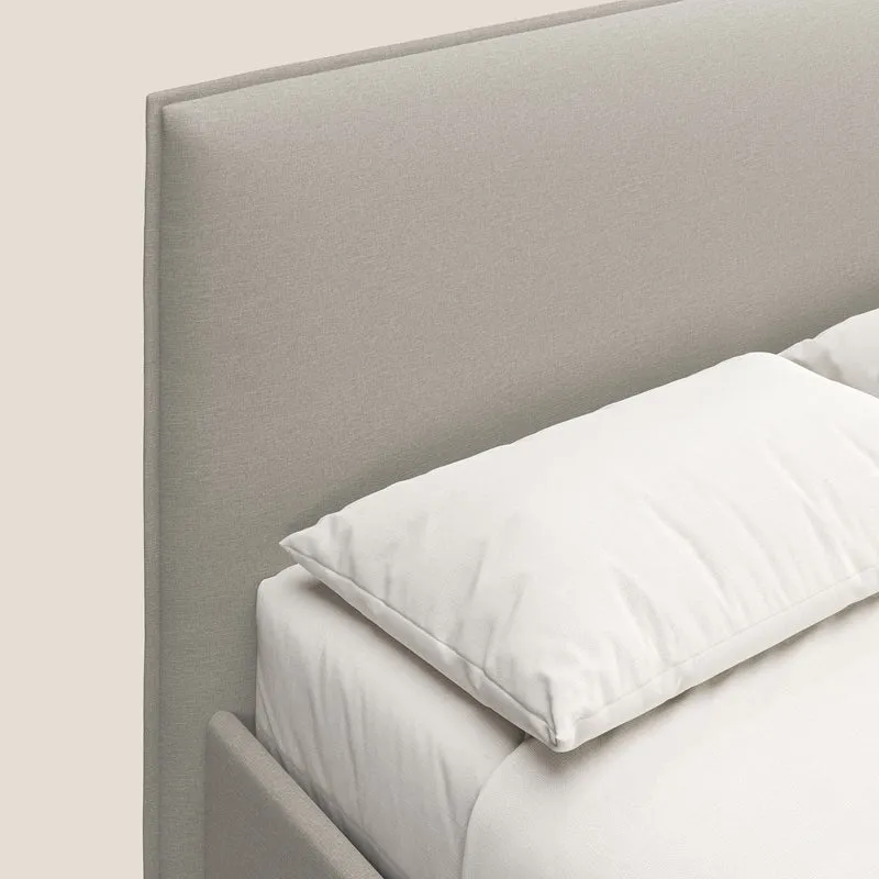 Costanza lit coffre et déhoussable en tissu mixte coton imperméable T13 crème