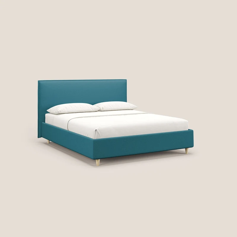 Costanza lit coffre et déhoussable en tissu mixte coton imperméable T13 bleu ciel