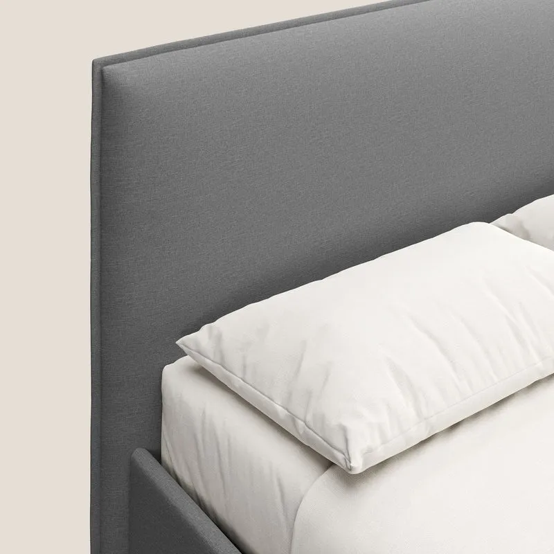 Costanza lit coffre et déhoussable en tissu mixte coton imperméable T13 gris