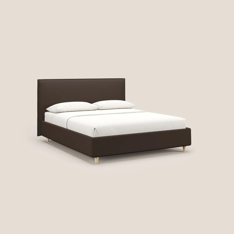 Costanza lit coffre et déhoussable en tissu mixte coton imperméable T13 marron
