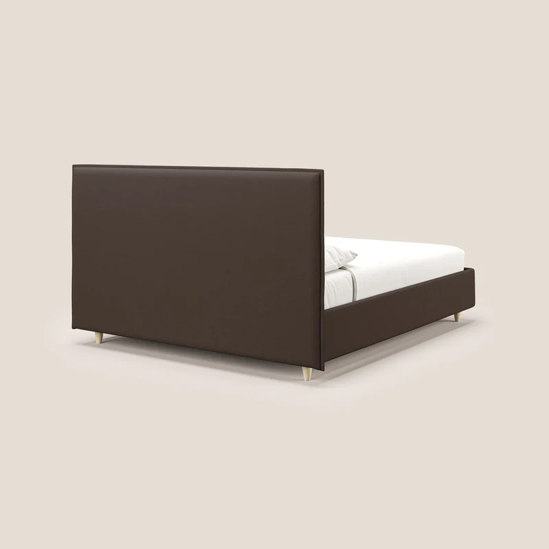 Costanza lit coffre et déhoussable en tissu mixte coton imperméable T13 marron
