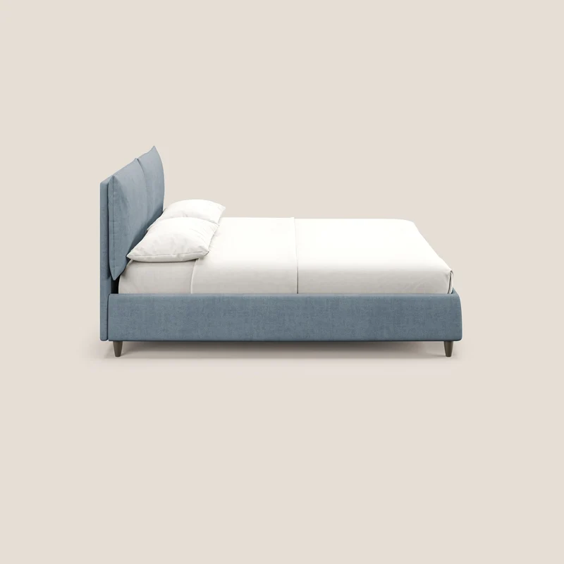 Mariana lit coffre avec coussins en tissu imperméable T02 bleu pastel