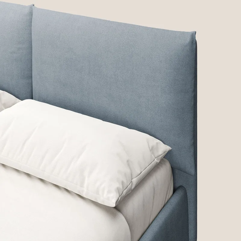 Mariana lit coffre avec coussins en tissu imperméable T02 bleu pastel