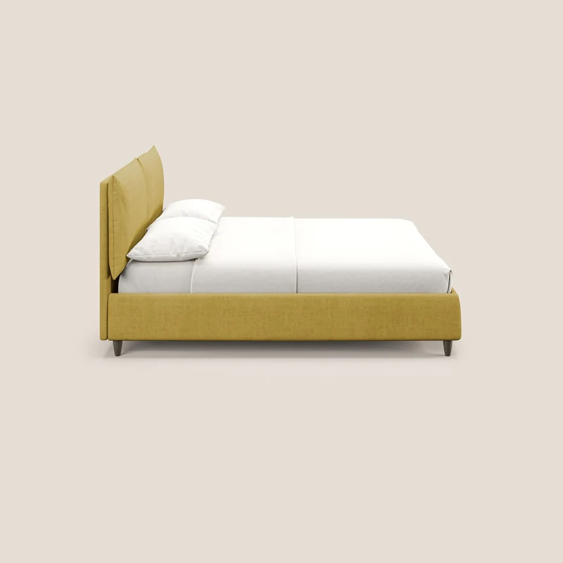 Mariana lit coffre avec coussins en tissu imperméable T02 jaune