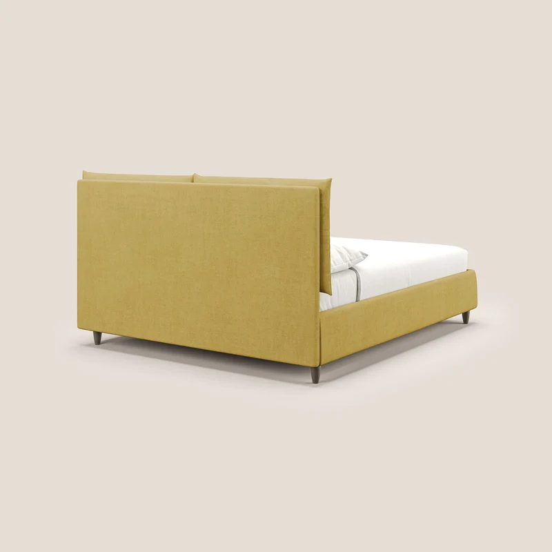 Mariana lit coffre avec coussins en tissu imperméable T02 jaune