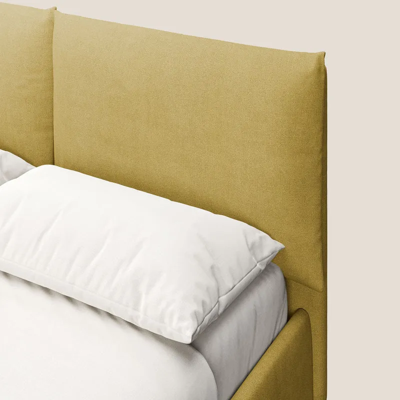 Mariana lit coffre avec coussins en tissu imperméable T02 jaune