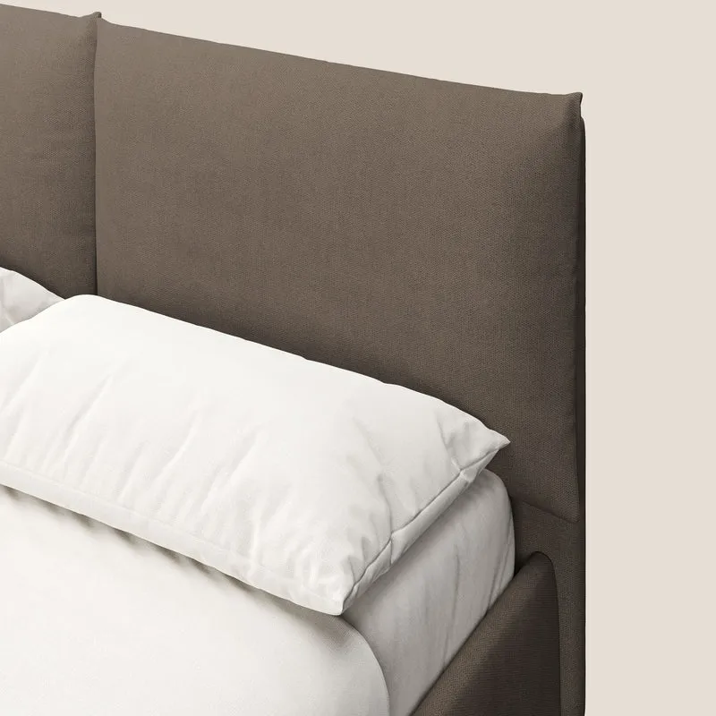 Mariana lit coffre avec coussins en tissu imperméable T02 marron