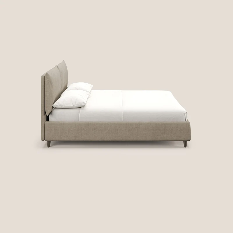 Mariana lit coffre avec coussins en tissu imperméable T02 beige