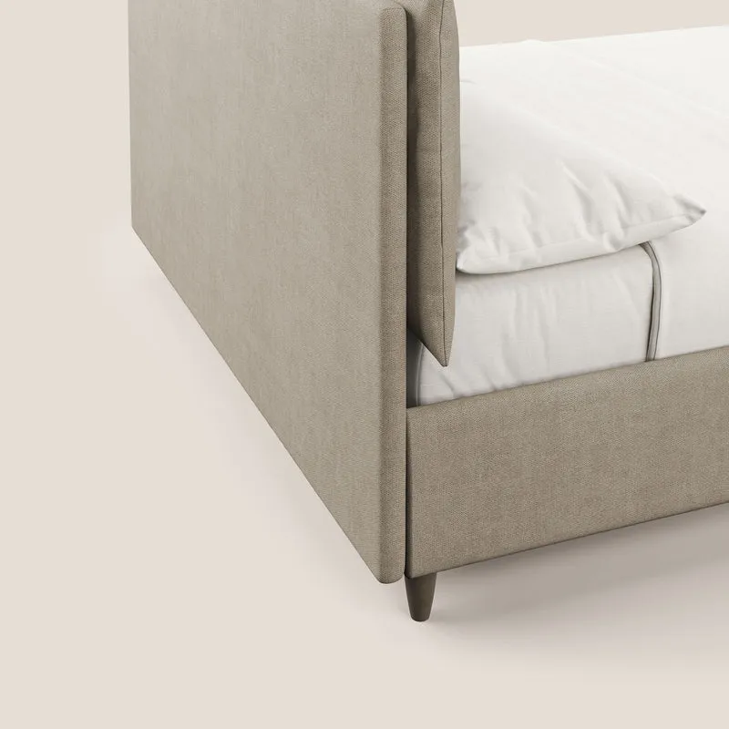 Mariana lit coffre avec coussins en tissu imperméable T02 beige