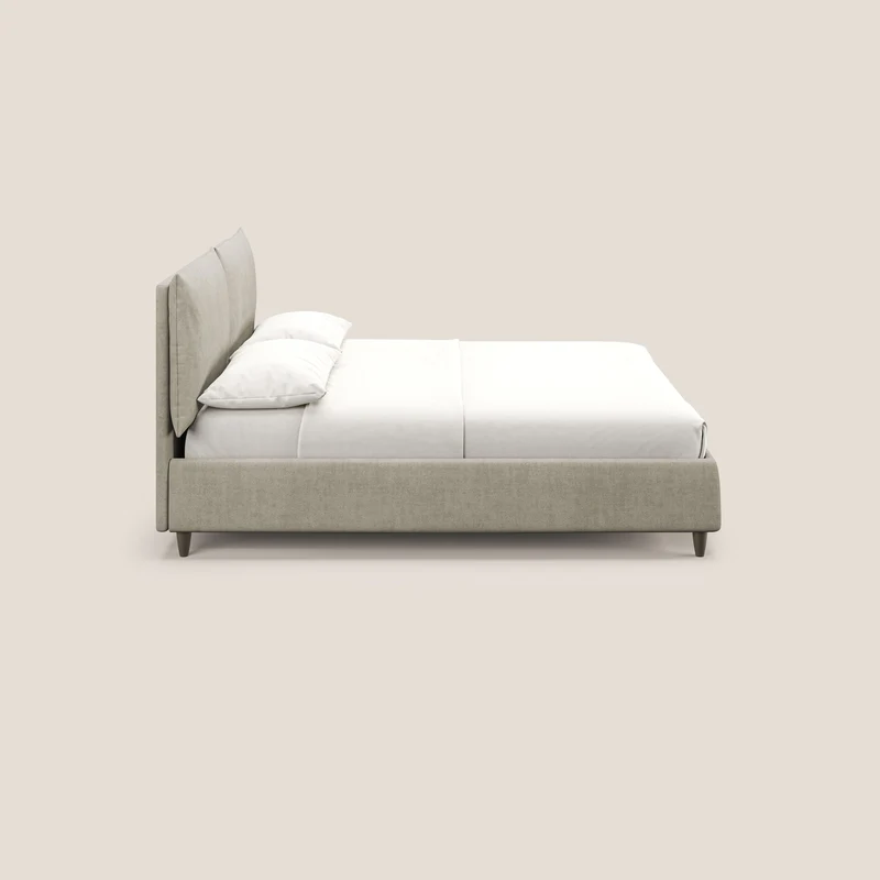 Mariana lit coffre avec coussins en tissu imperméable T02 crème