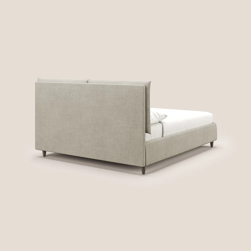 Mariana lit coffre avec coussins en tissu imperméable T02 crème