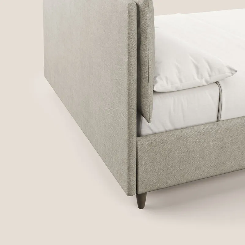 Mariana lit coffre avec coussins en tissu imperméable T02 crème