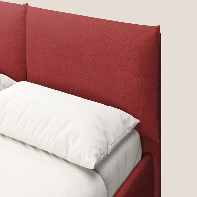 Mariana lit coffre avec coussins en tissu imperméable T02 rouge